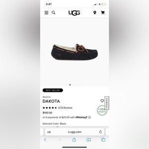 Women’s Ugg Dakota moccasins size 8